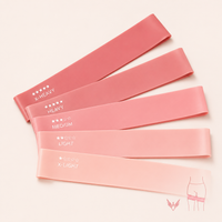 Aquila resistance band set — five strengths in pink